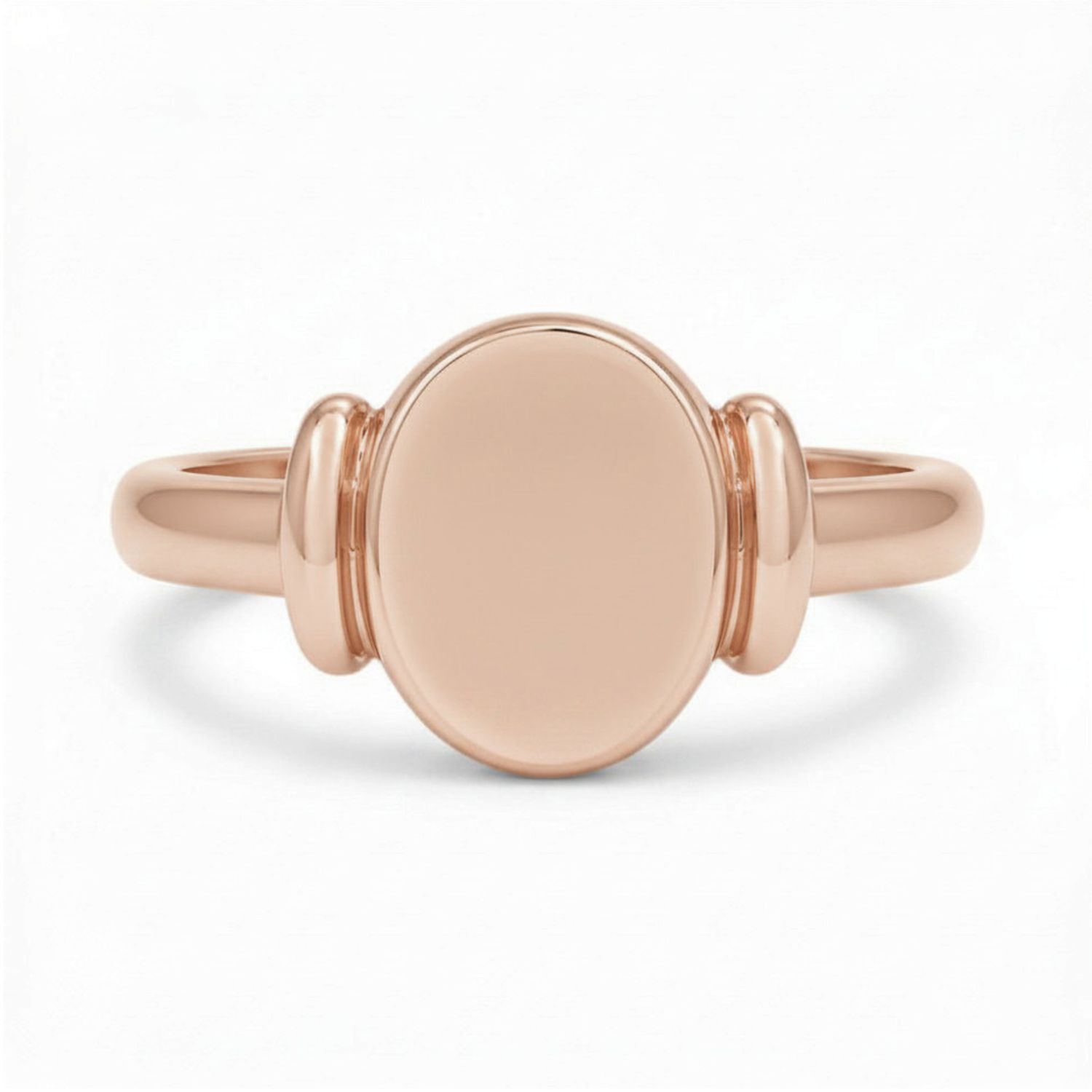 9ct Rose Gold Oval Signet Ring - GRACE