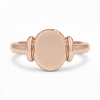 9ct Rose Gold Oval Signet Ring - GRACE 9ct Rose Gold Oval Signet Ring - GRACE