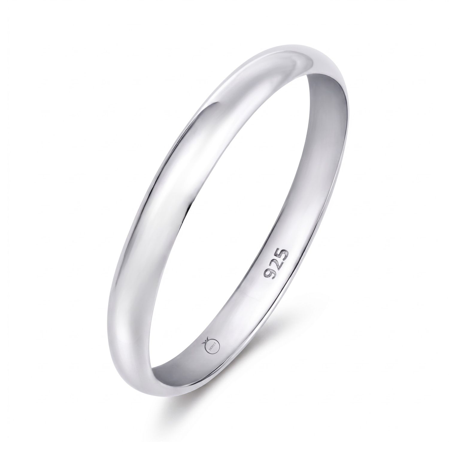 Sterling Silver Hand Made Solid 7.50mm ROUND Bangle Sterling Silver Hand Made Solid 7.50mm ROUND Bangle