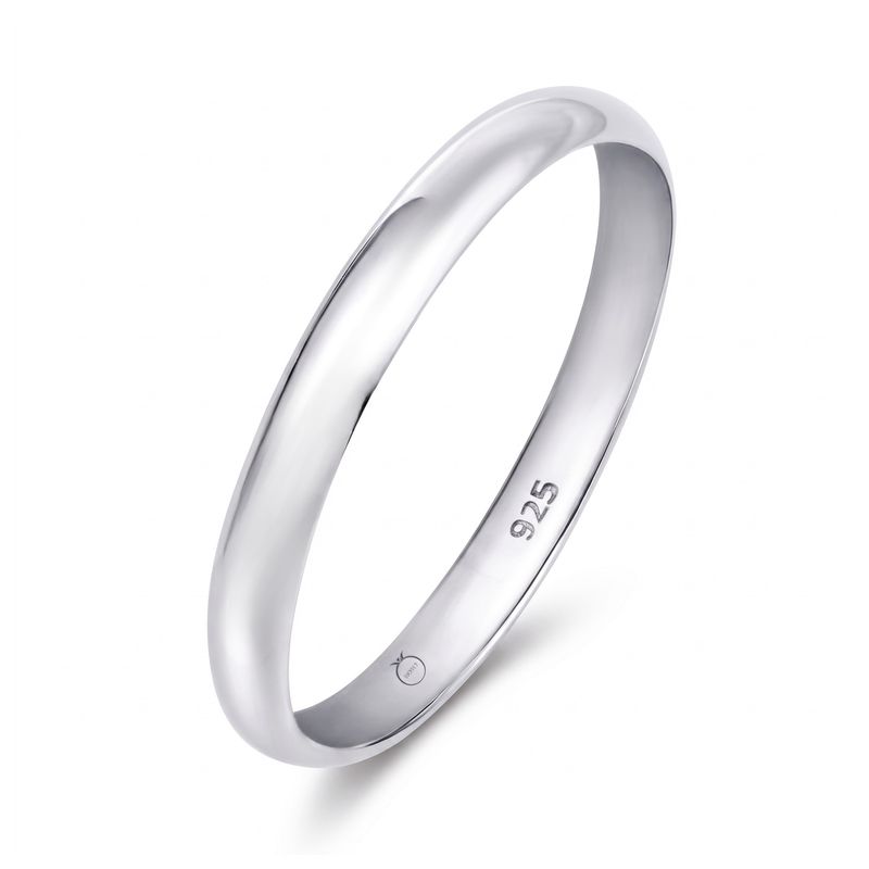 Sterling Silver Hand Made Solid 7.50mm OVAL Bangle
