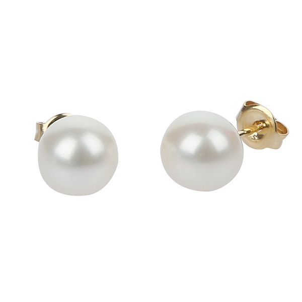 The Classic Round Freshwater Pearl Studs 7-7.50mm