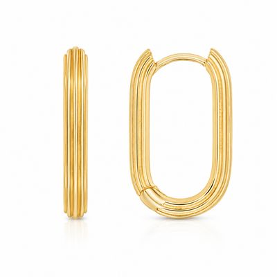Striped Paperclip Huggie Earrings Striped Paperclip Huggie Earrings