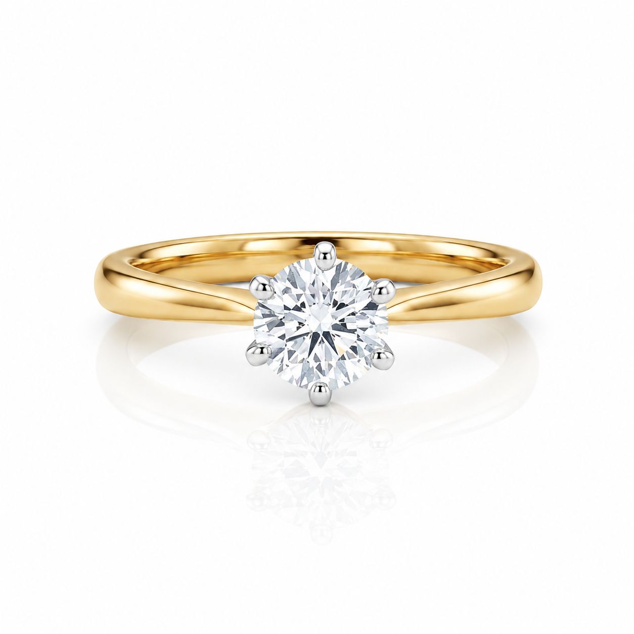 18ct Round Solitaire Diamond Ring
