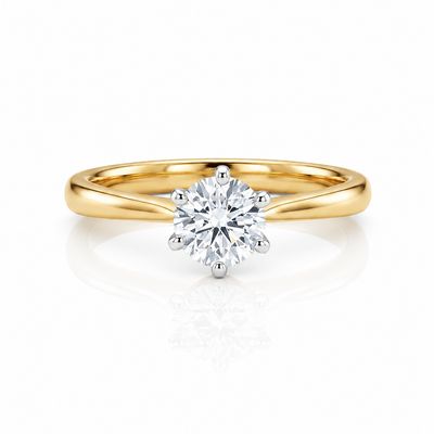 18ct Round Solitaire Diamond Ring