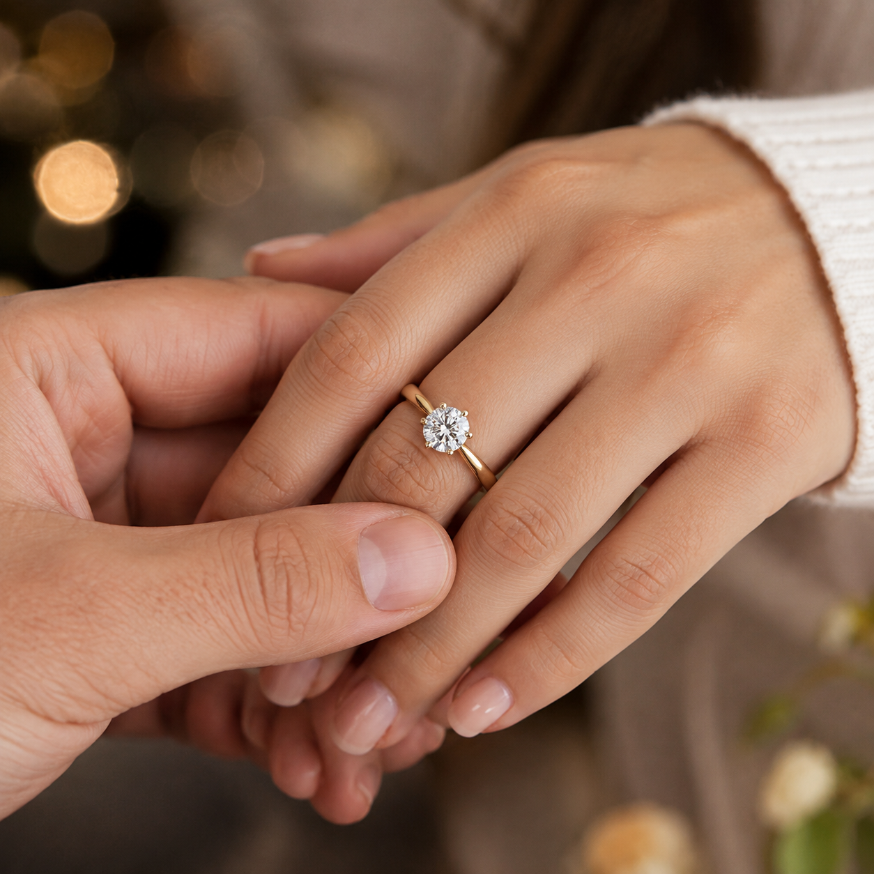 18ct Round Solitaire Diamond Ring