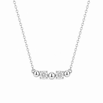 Diamond & Bead Bar Necklace Diamond & Bead Bar Necklace