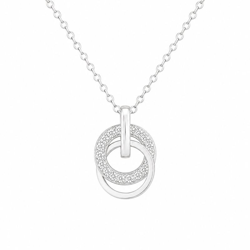Sterling Silver LGD Interlocking Circles Necklace
