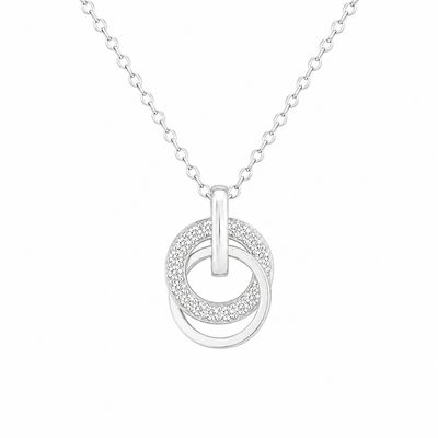 Sterling Silver LGD Interlocking Circles Necklace Sterling Silver LGD Interlocking Circles Necklace
