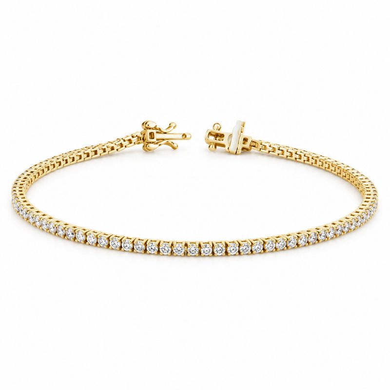 9ct Gold Lab Diamond Tennis Bracelet 2.00ct