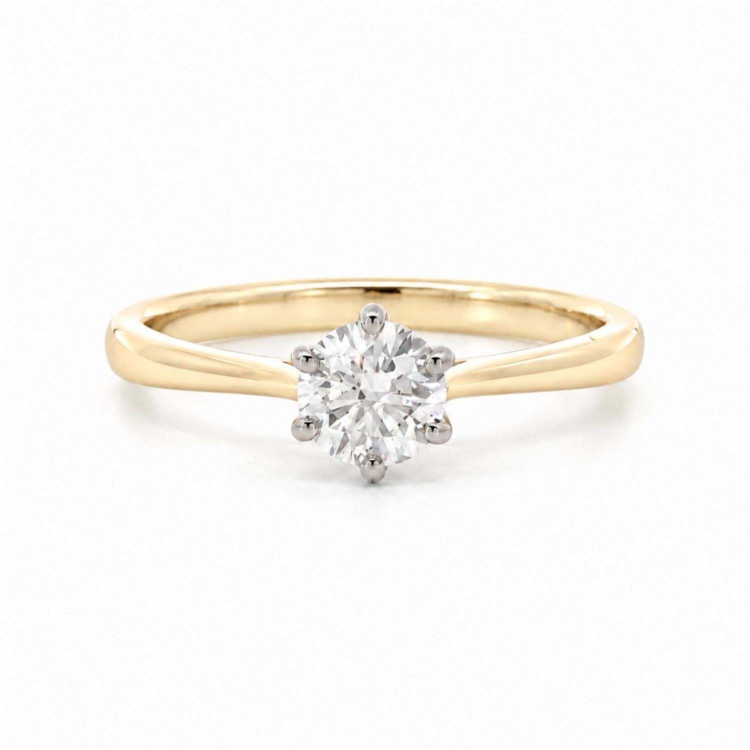 18ct Yellow Gold Soltaire Diamond Engagement Ring (0.64ct) 18ct Yellow Gold Soltaire Diamond Engagement Ring (0.64ct)