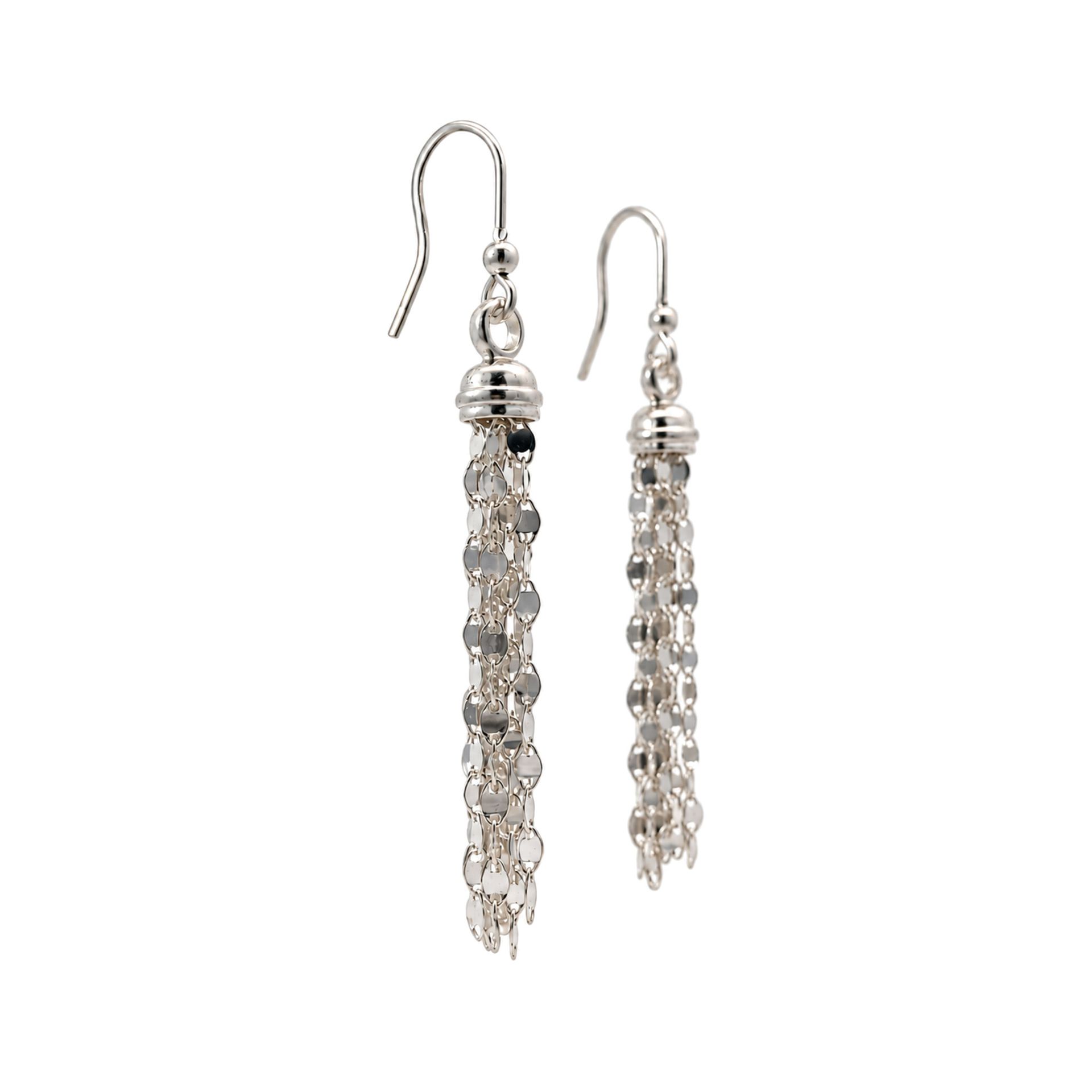 Sterling Silver Tassel Drop Earrings