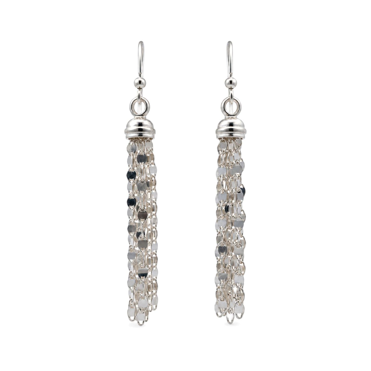 Sterling Silver Tassel Drop Earrings