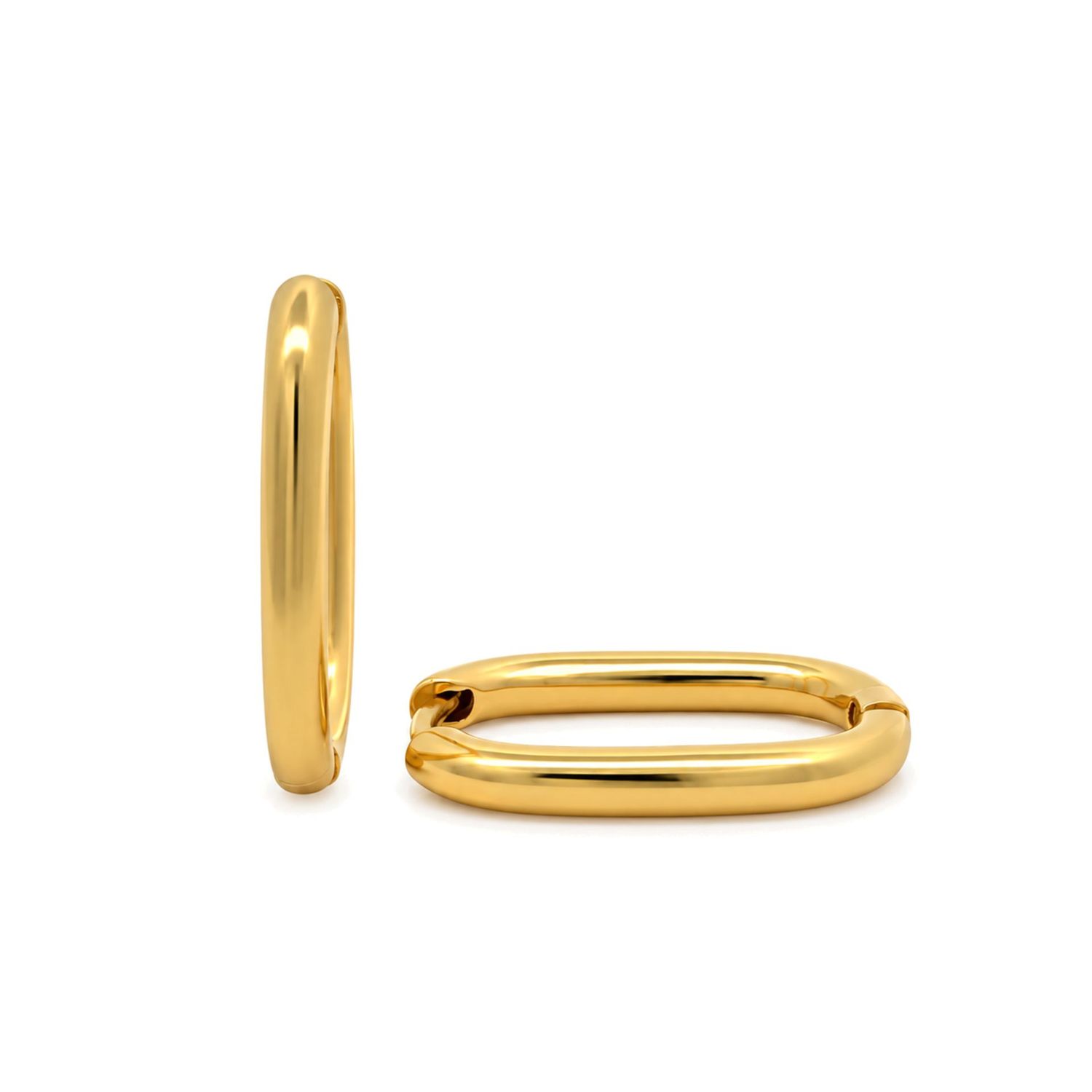 Sterling Silver Yellow Gold Plated Huggie Earrings – ER0698 Sterling Silver Yellow Gold Plated Huggie Earrings – ER0698