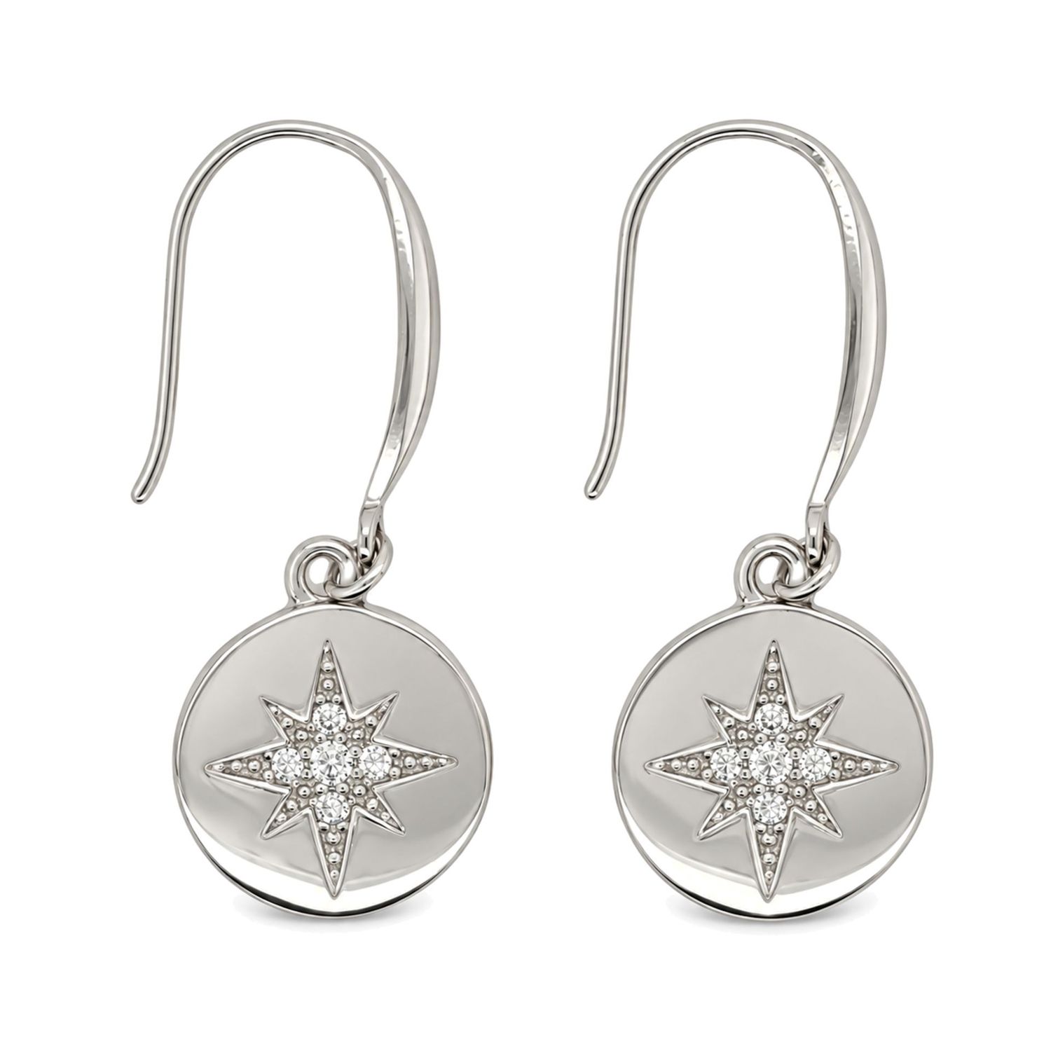Sterling Silver Lucky Star Drop Earrings