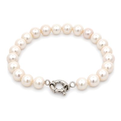 Sterling Silver Pearl Bracelet – 8–9 mm Pearls Sterling Silver Pearl Bracelet – 8–9 mm Pearls