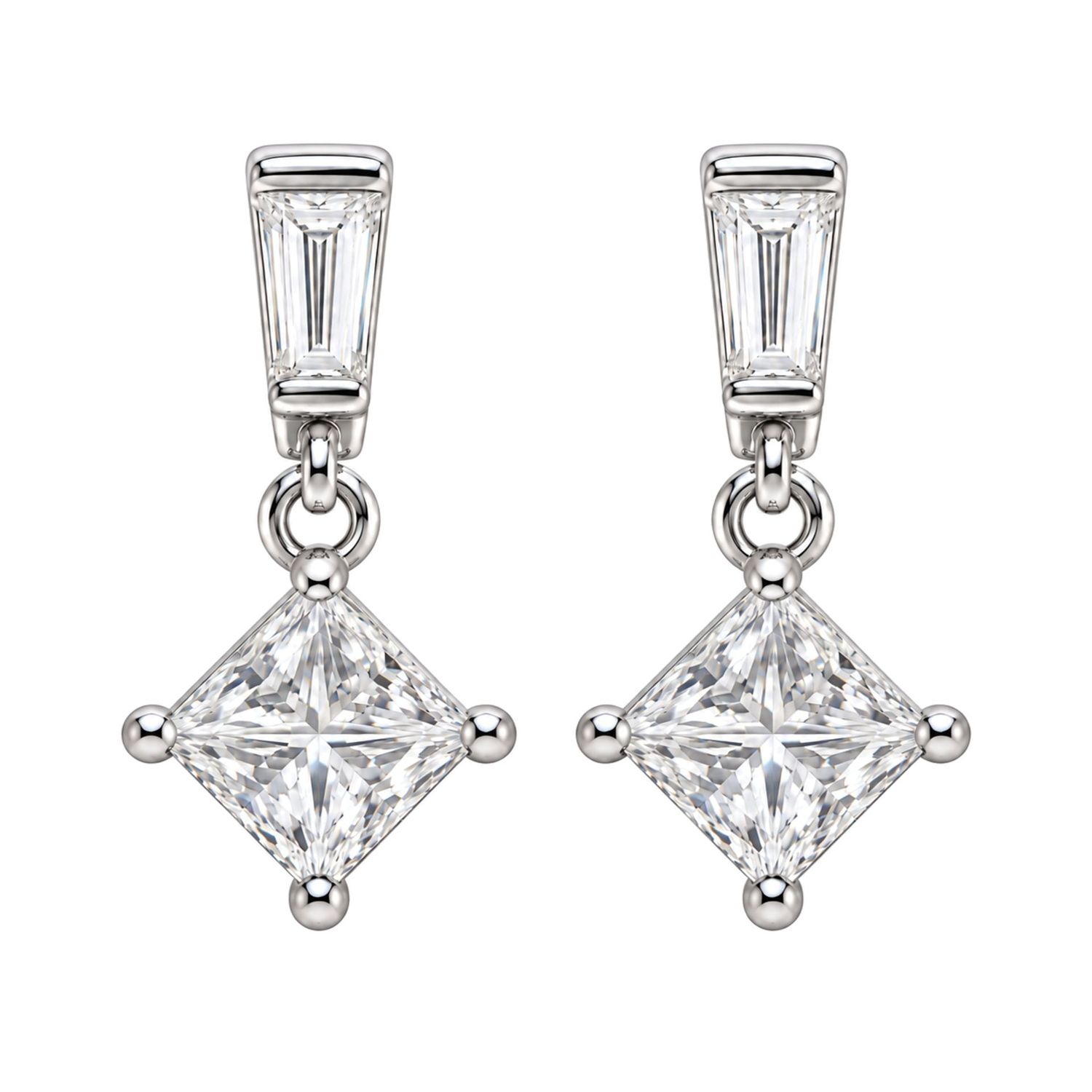 Sterling Silver Cubic Zirconia Drop Earrings – ER0851
