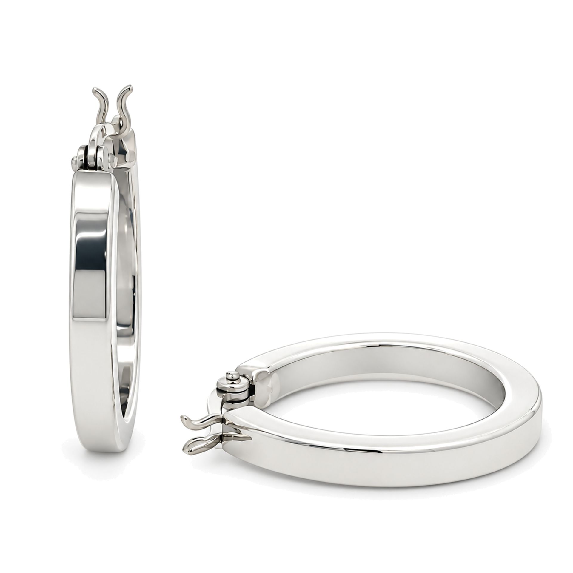 Sterling Silver 19 mm Hoop Earrings