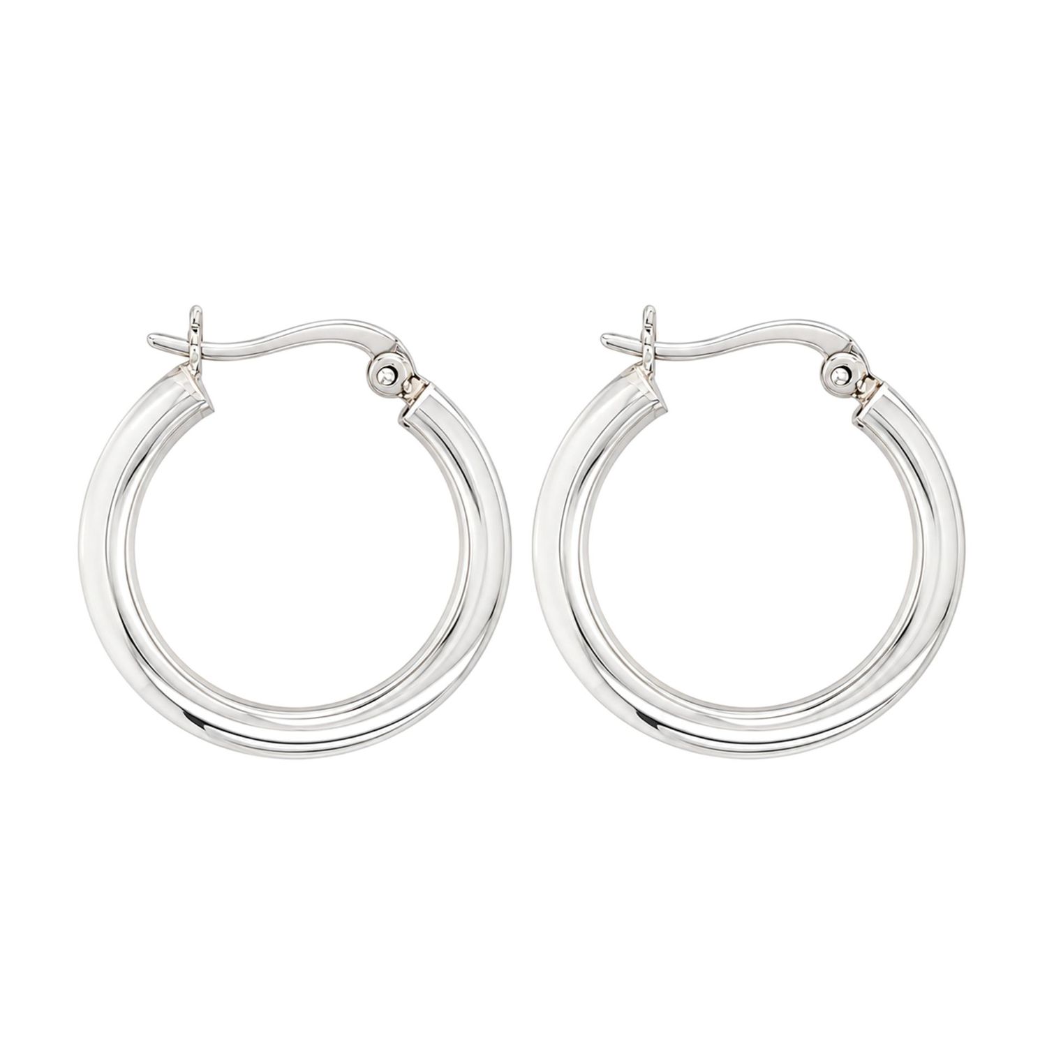Sterling Silver 19 mm Hoop Earrings Sterling Silver 19 mm Hoop Earrings