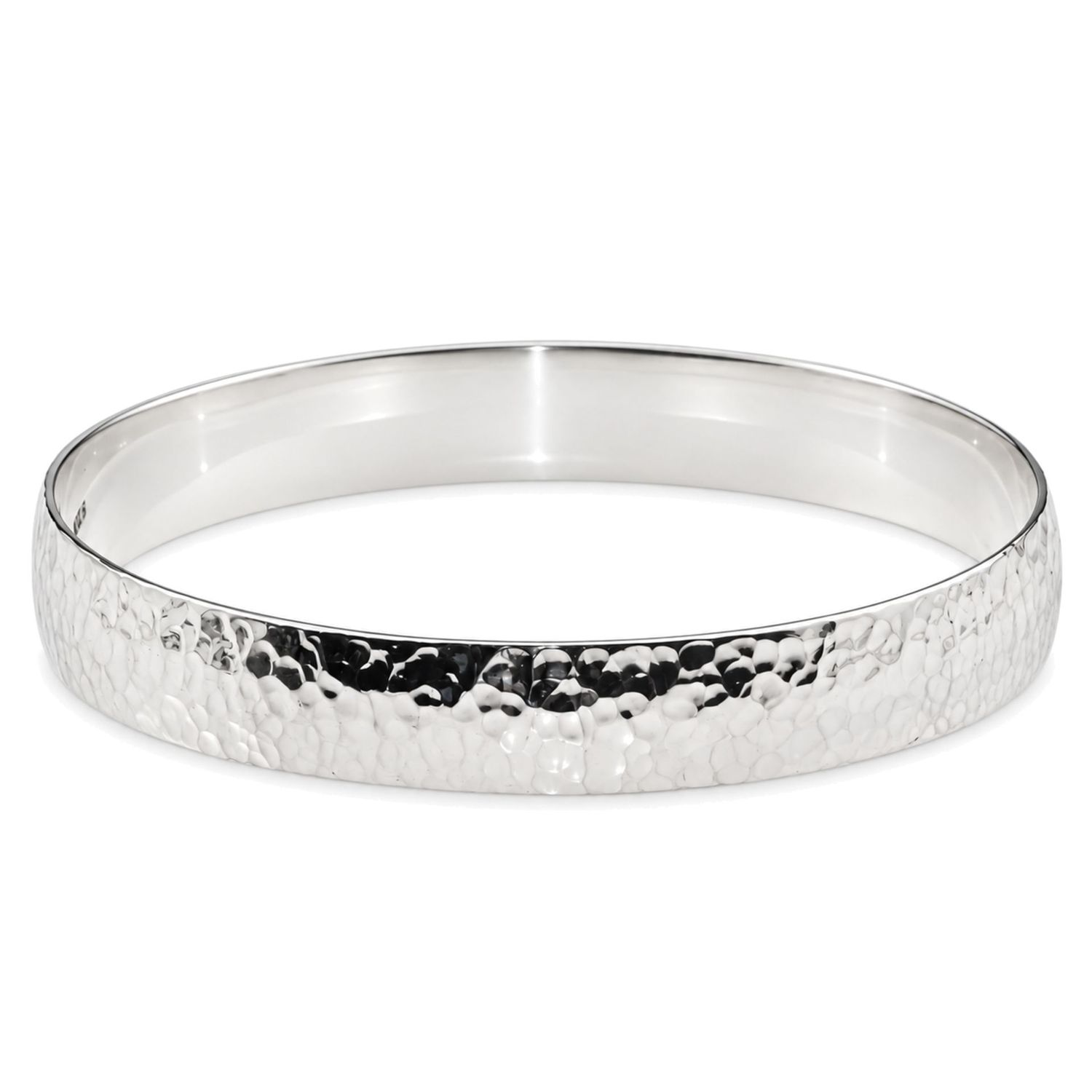 Sterling Silver Hammered Bangle