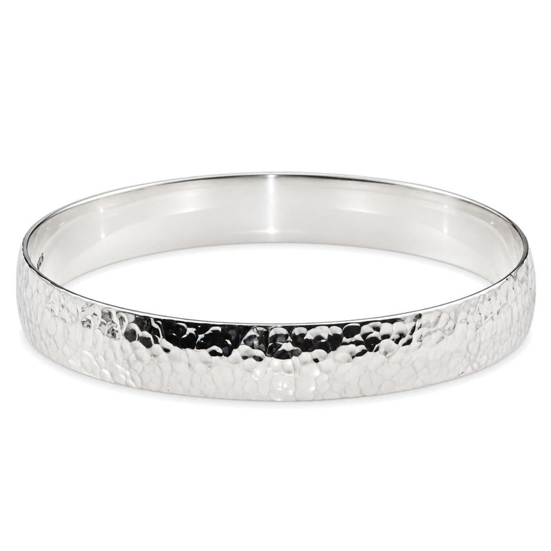 Sterling Silver Hammered Bangle