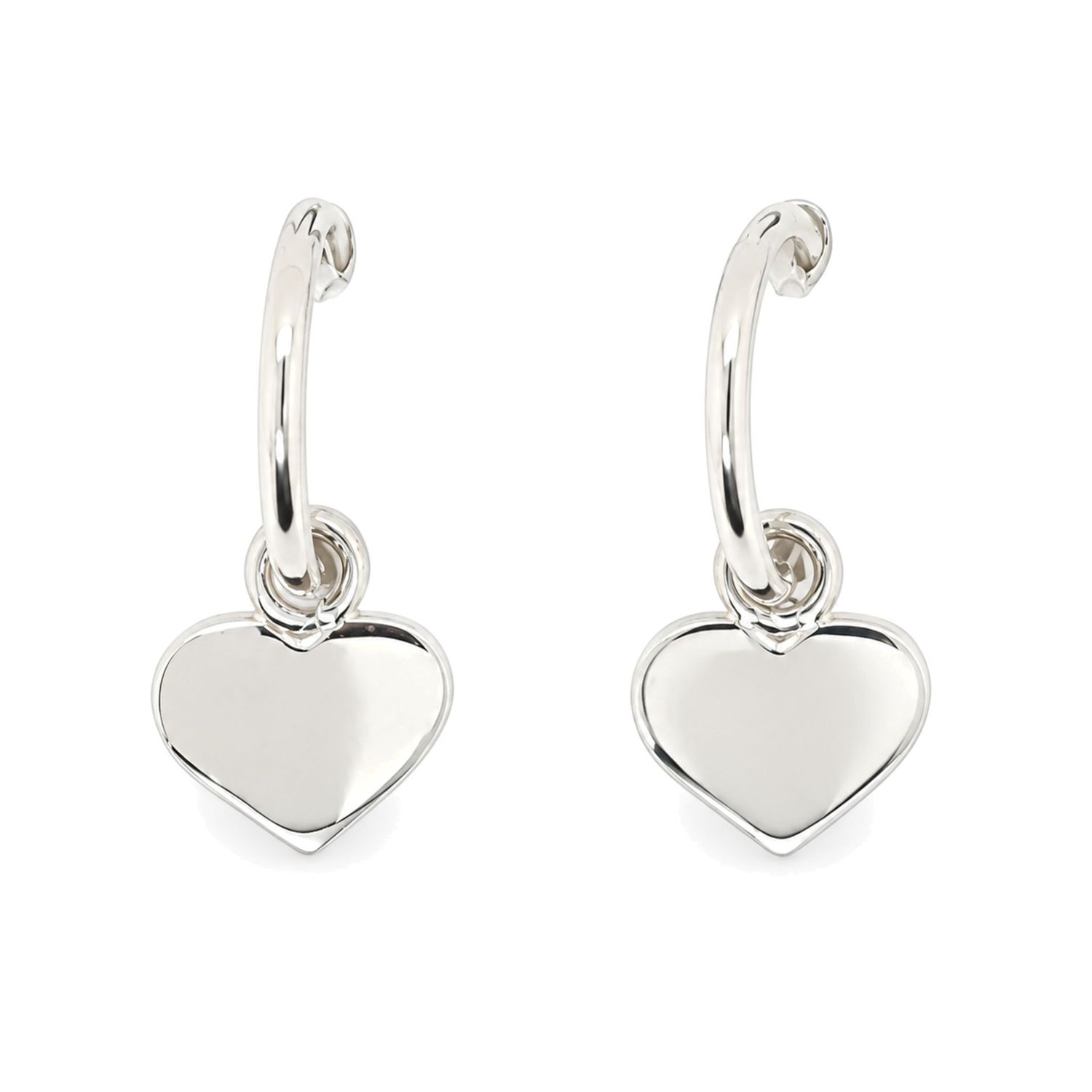 Sterling Silver Heart Drop Earrings