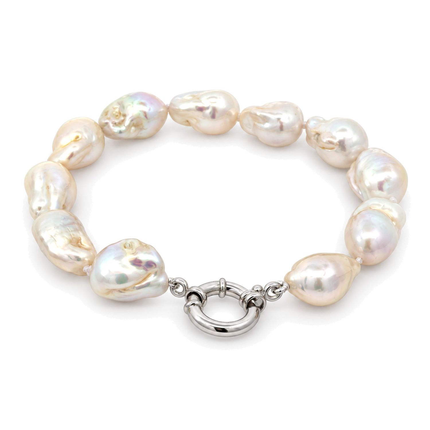 Sterling Silver Baroque Pearl Bracelet