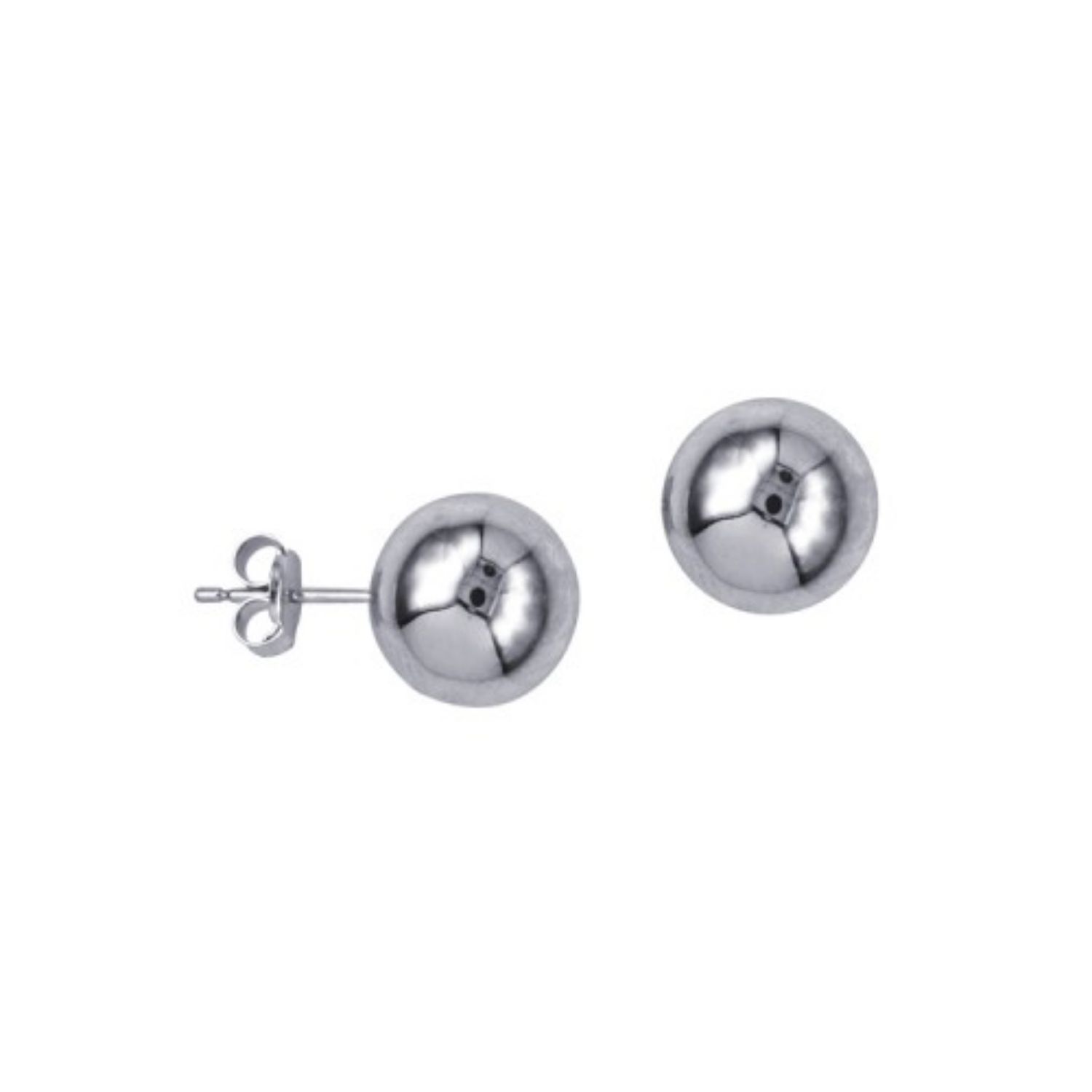 Sterling Silver 10mm Ball Stud Earrings