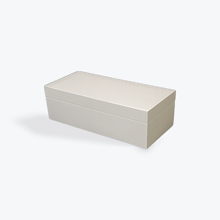 Wooden White Rectangle Jewellery Box
