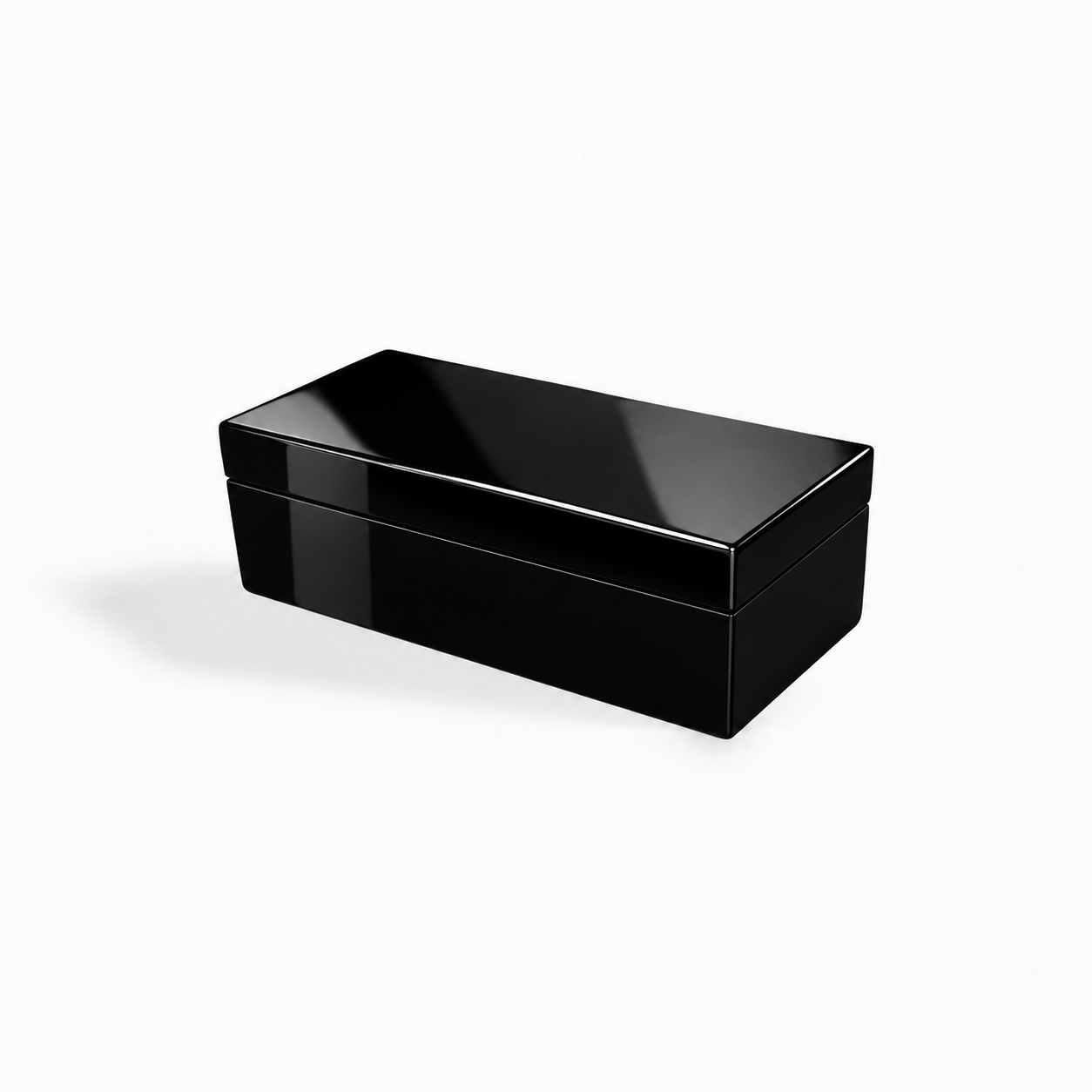 Wooden Piano Finish Black Rectangle Jewellery Box