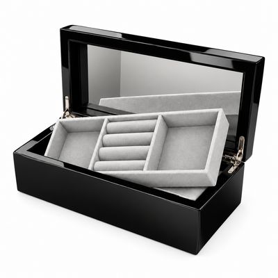 Wooden Piano Finish Black Jewellery Box Wooden Piano Finish Black Jewellery Box