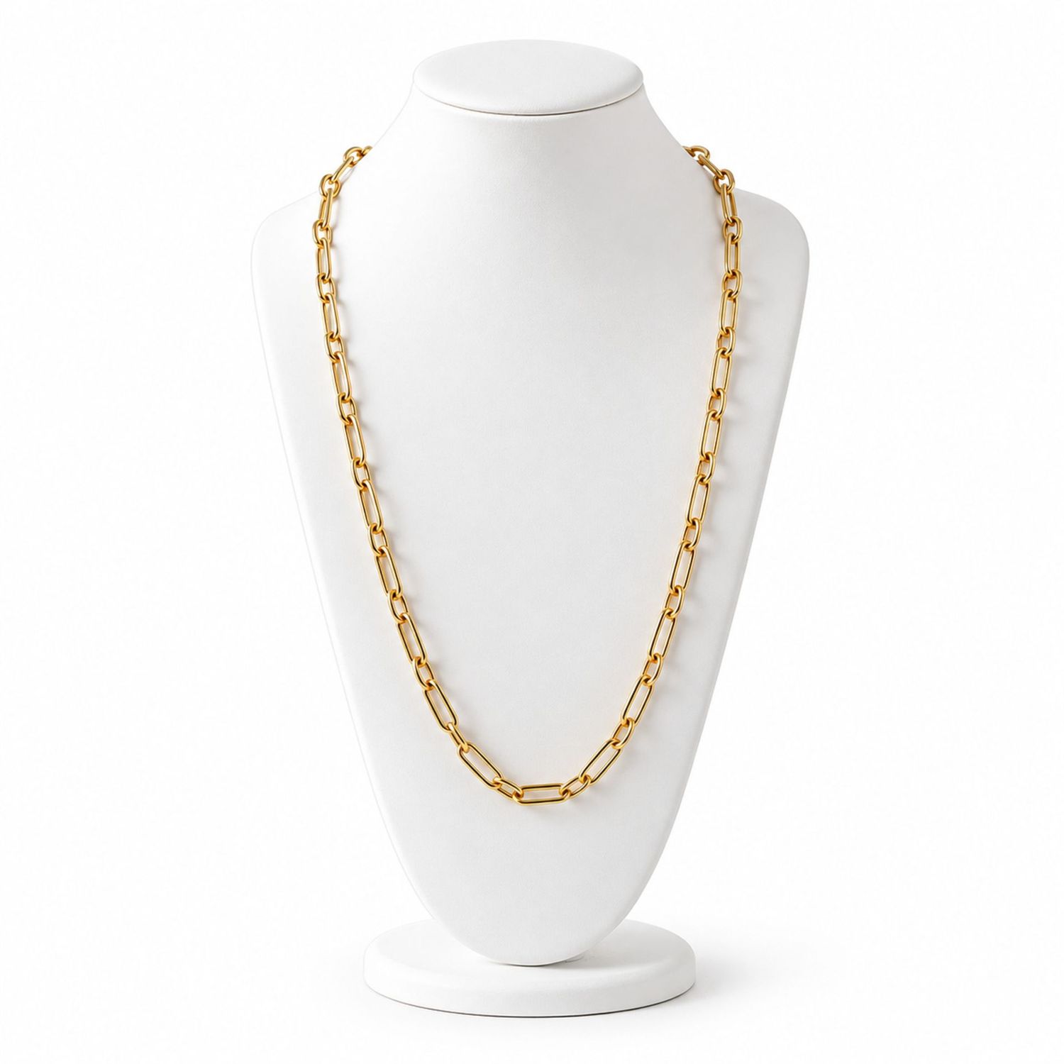 9ct Yellow Gold Figaro Paperclip Necklace