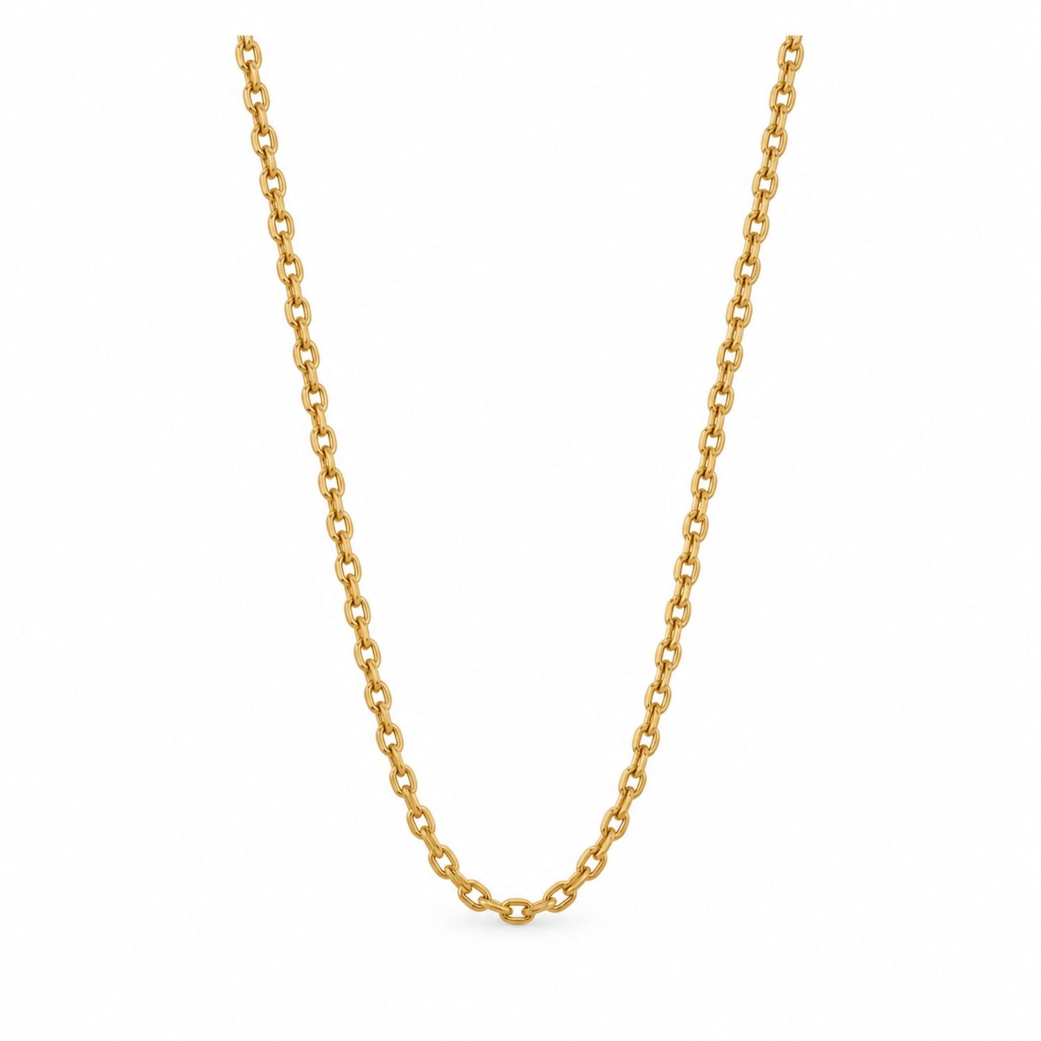 9ct Yellow Gold Diamond-Cut Cable Necklace