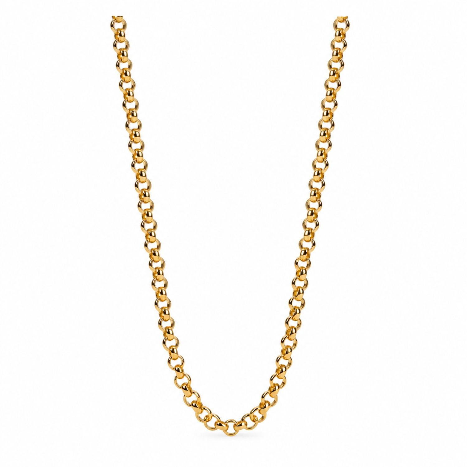 9ct Yellow Gold Round Belcher Necklace