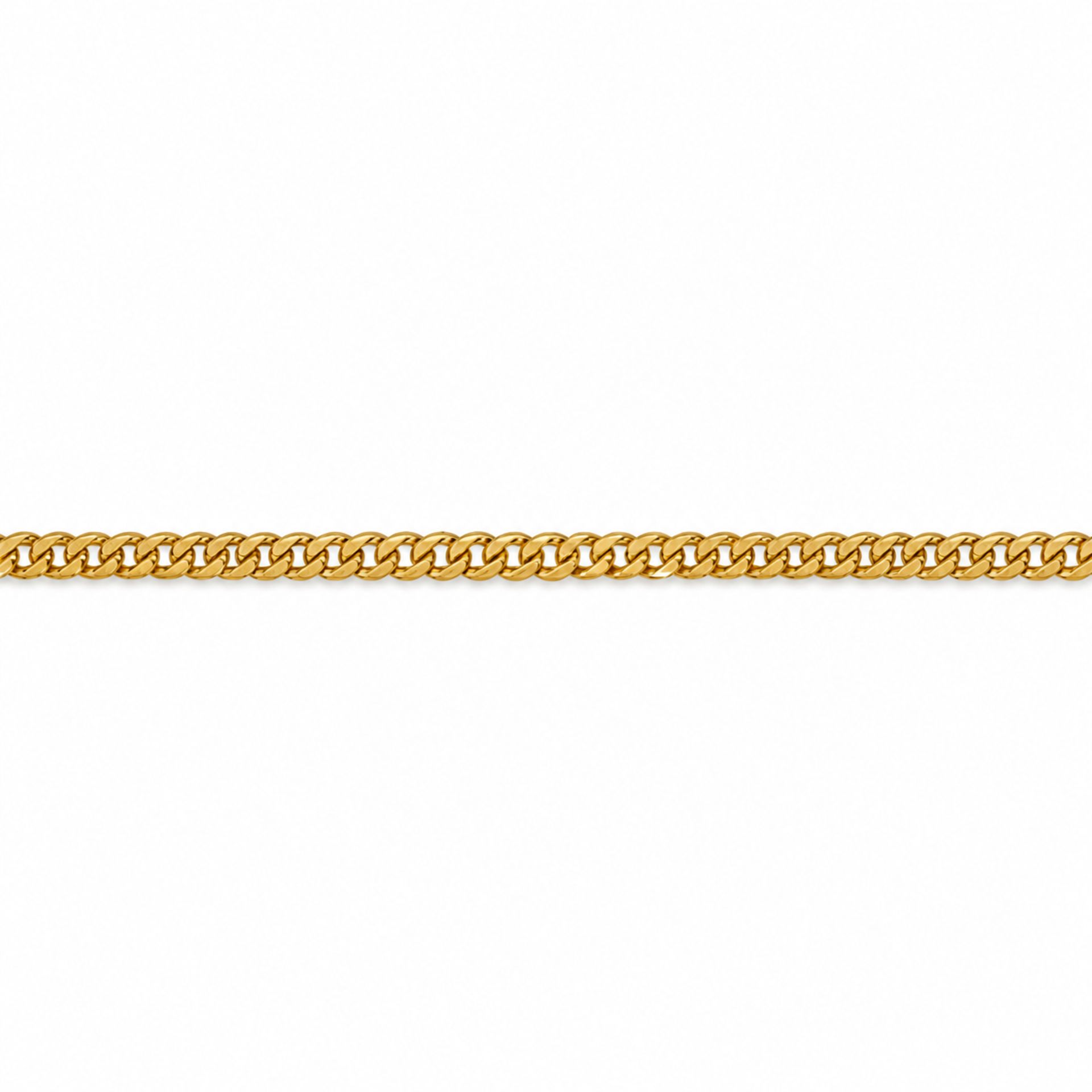 9ct Yellow Gold Diamond-Cut Curb Necklace
