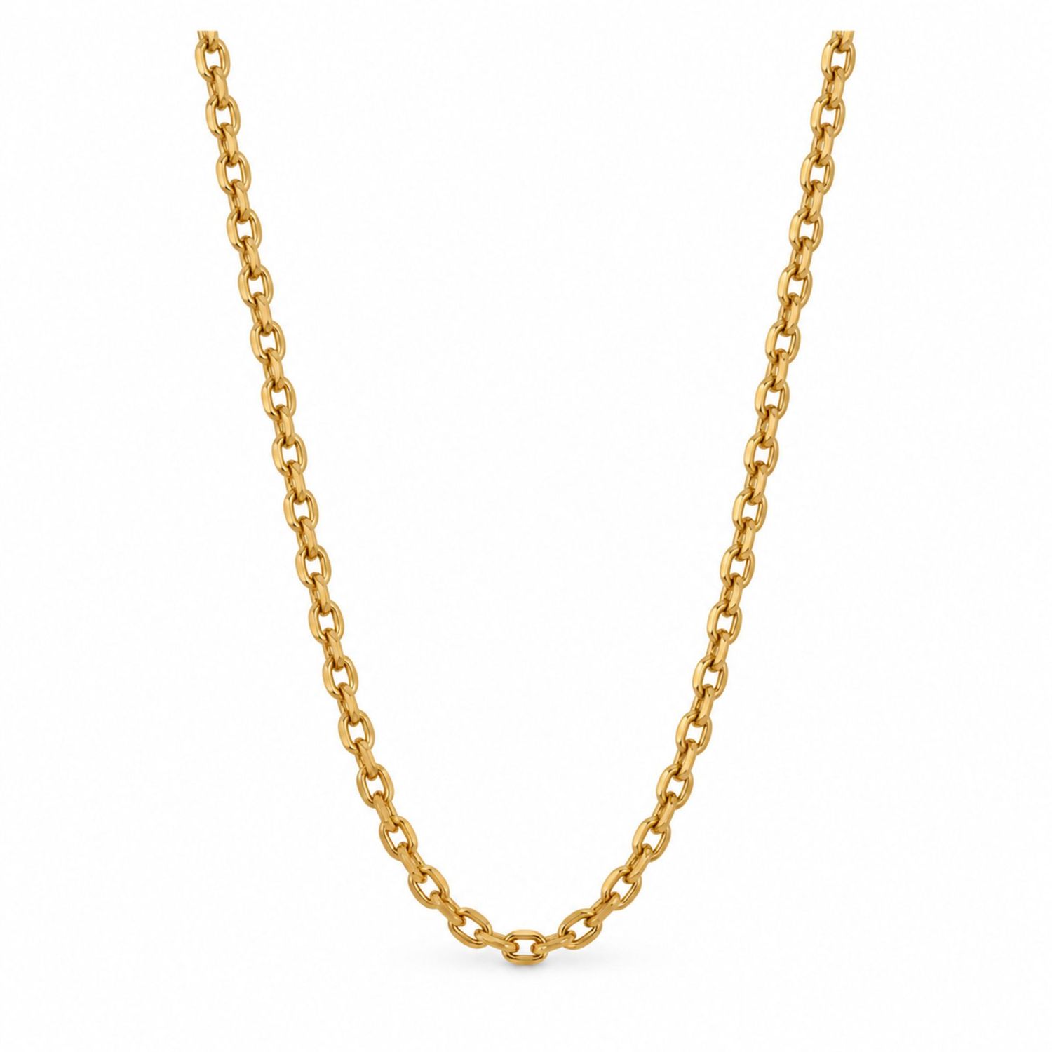 9ct Yellow Gold Diamond-Cut Cable Necklace