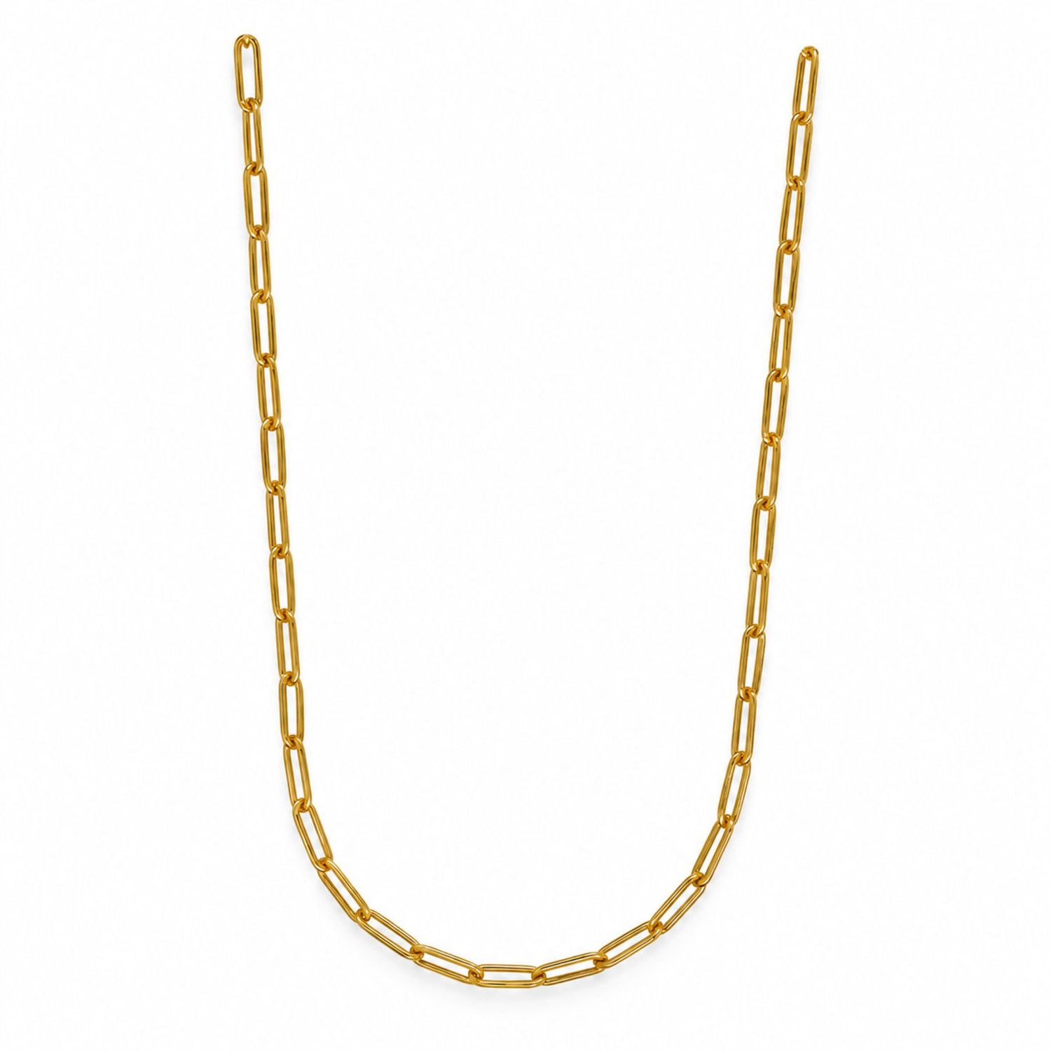 9ct Yellow Gold Paperclip Necklace