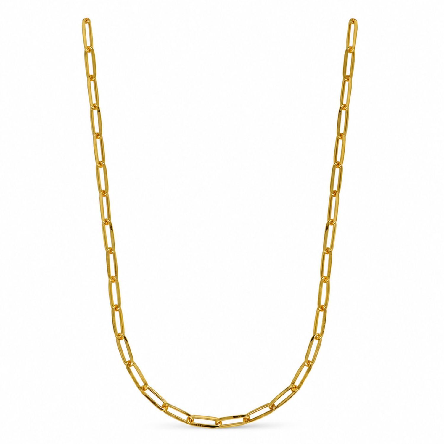 9ct Yellow Gold Paperclip Necklace