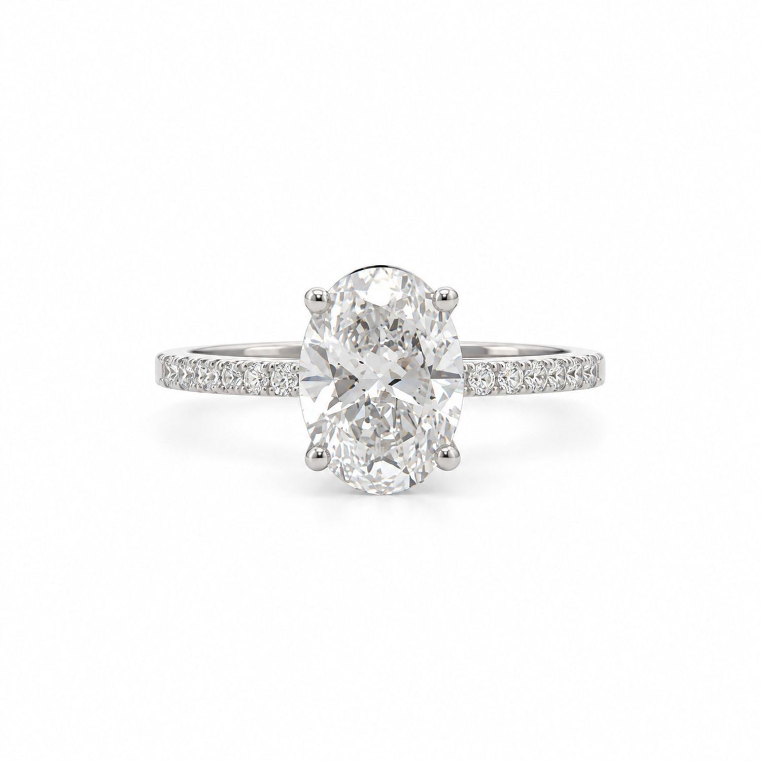 18ct White Gold Oval Diamond Ring 18ct White Gold Oval Diamond Ring