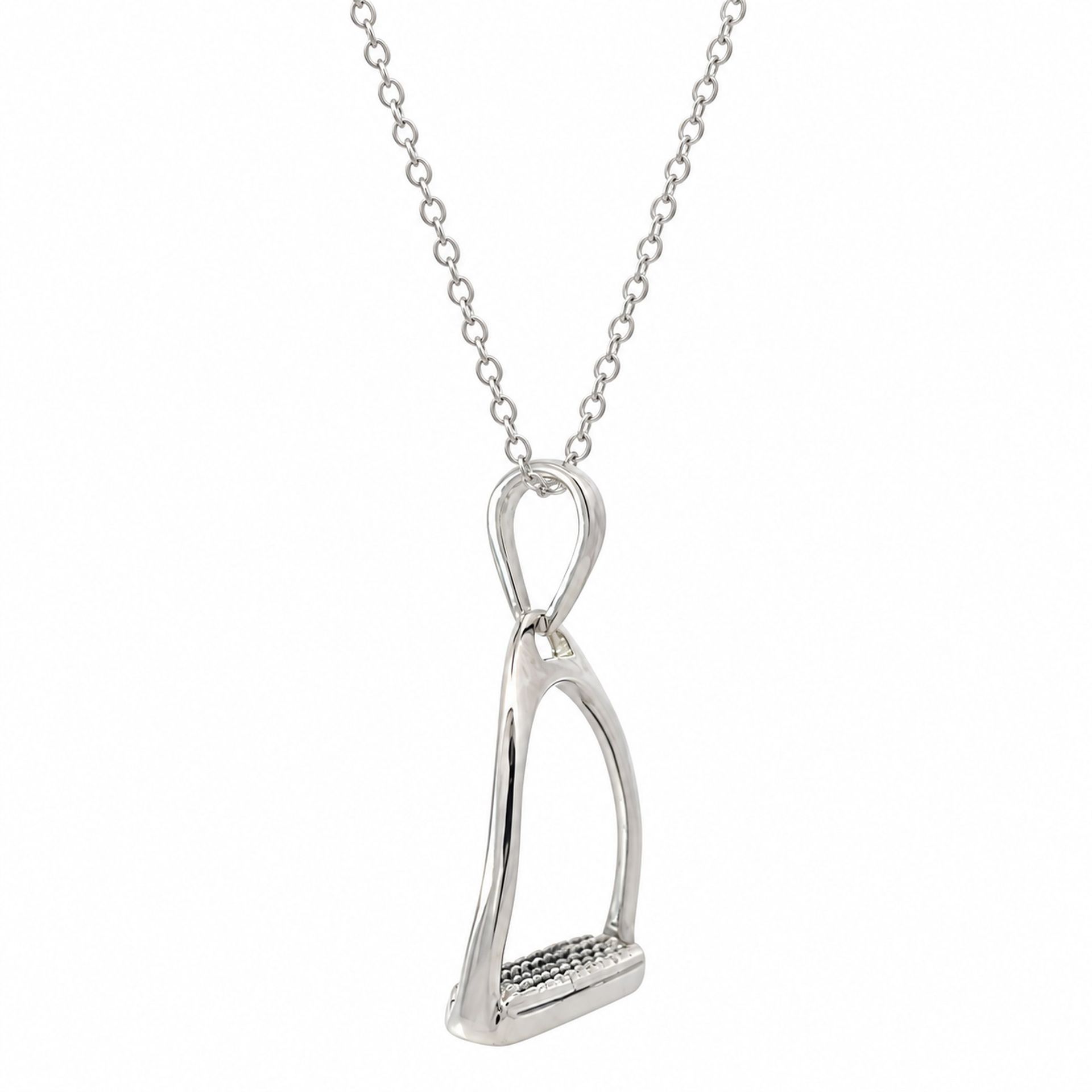 Sterling Silver Large Stirrup Pendant