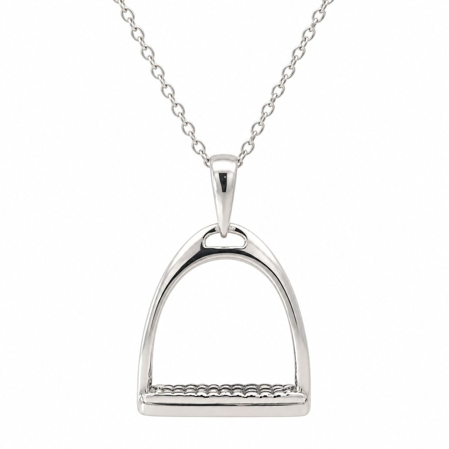 Sterling Silver Large Stirrup Pendant