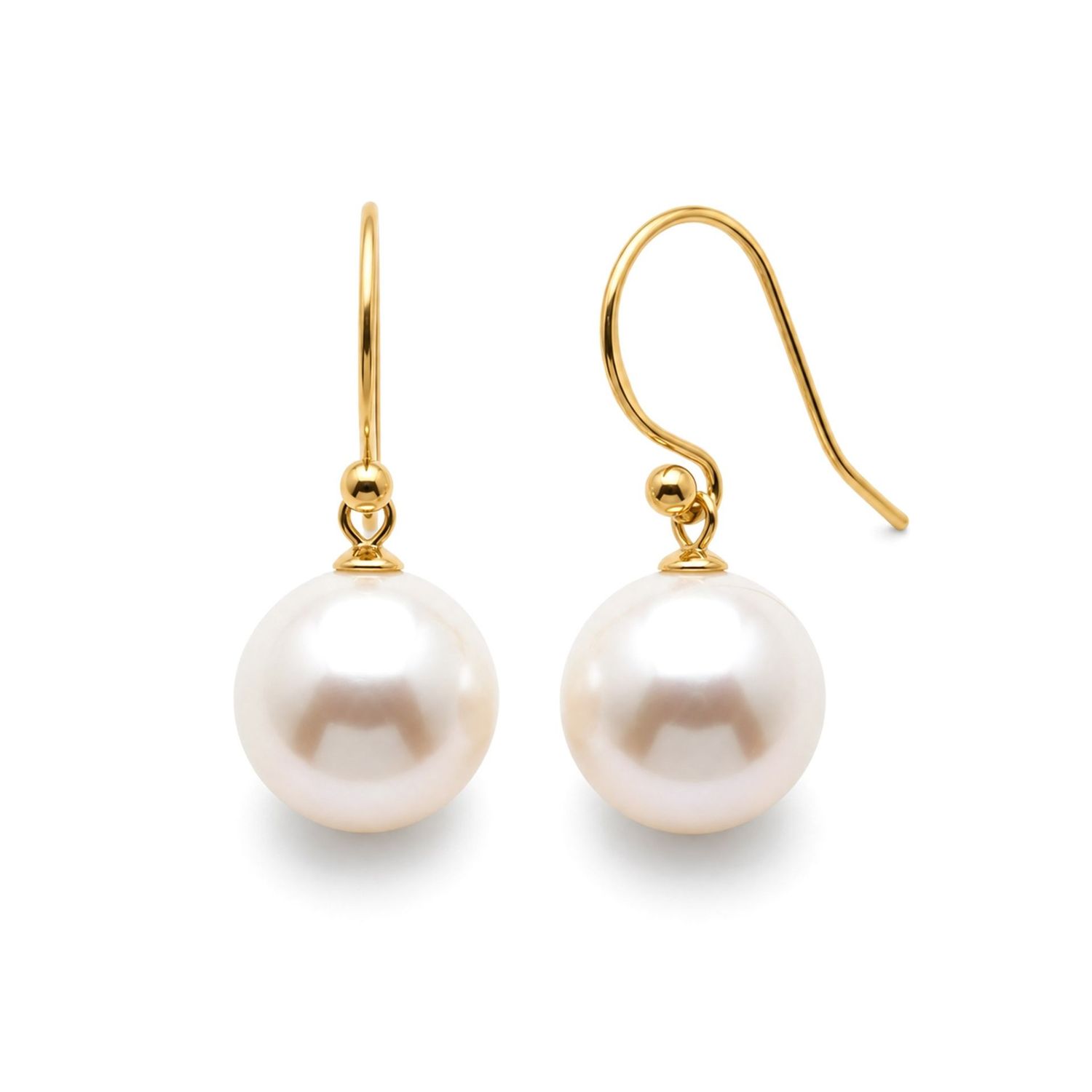 9ct Gold Edison Pearl Hook Earrings