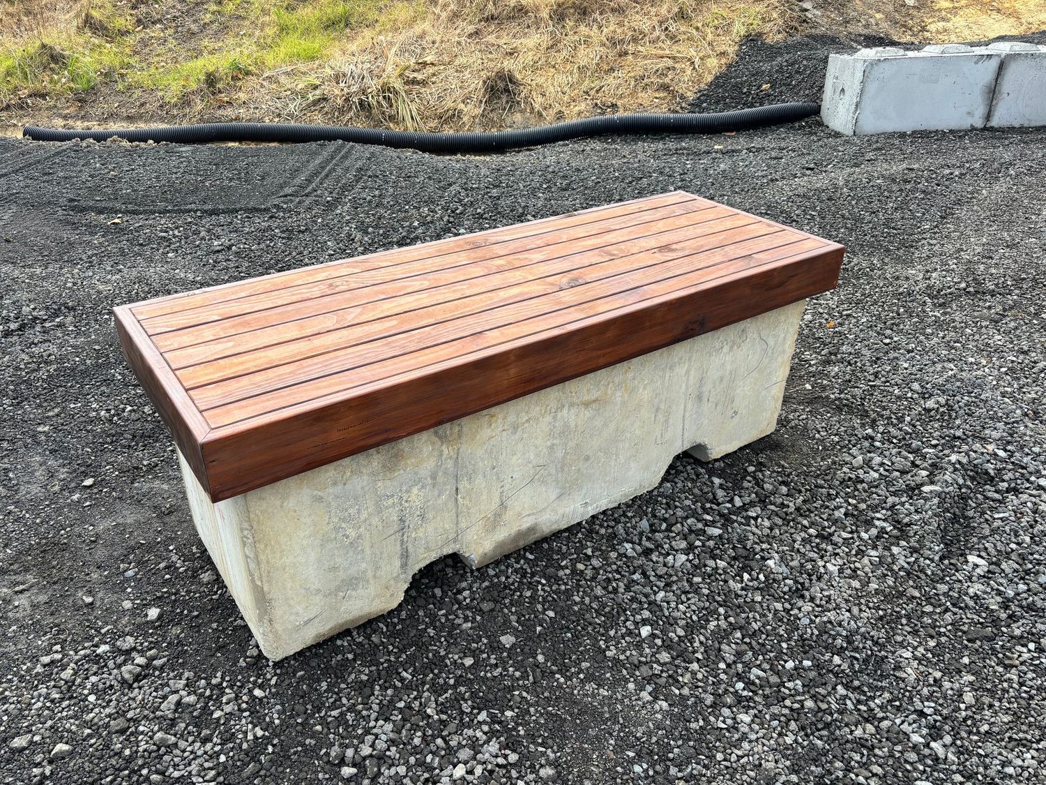 Concrete Block Bollard Seat 600 long
