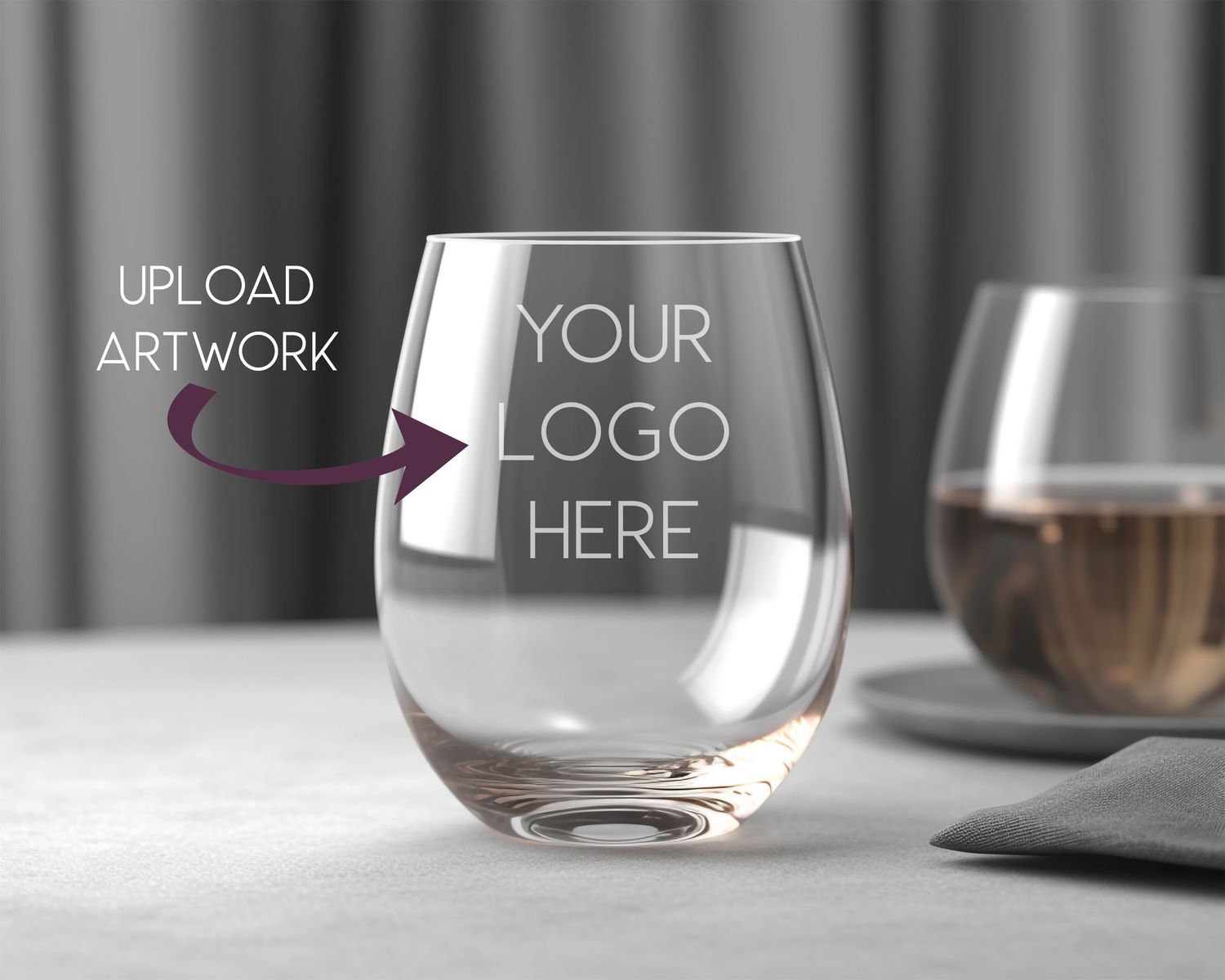 Custom Laser Engraved Stemless Wine Glasses – Wholesale Only