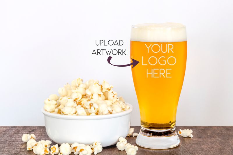 Custom Laser Engraved Pilsner Glasses