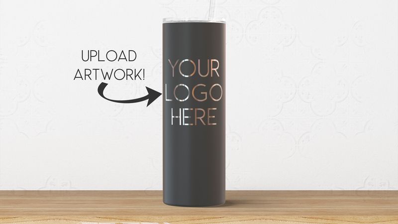 Custom 20oz Skinny Powder Coated Stainless Steel Tumblers – Personalized with Your Logo