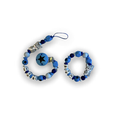 Nuggikette &amp; Greifling blau