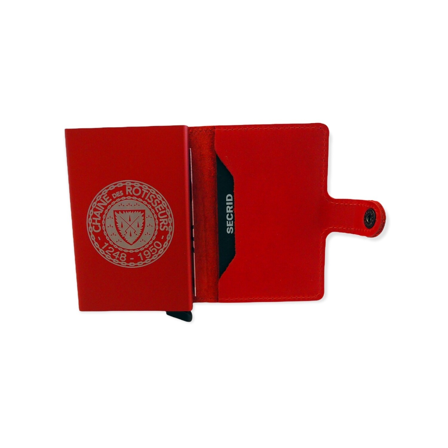 Secrid wallet, red, Chaîne laser etching
