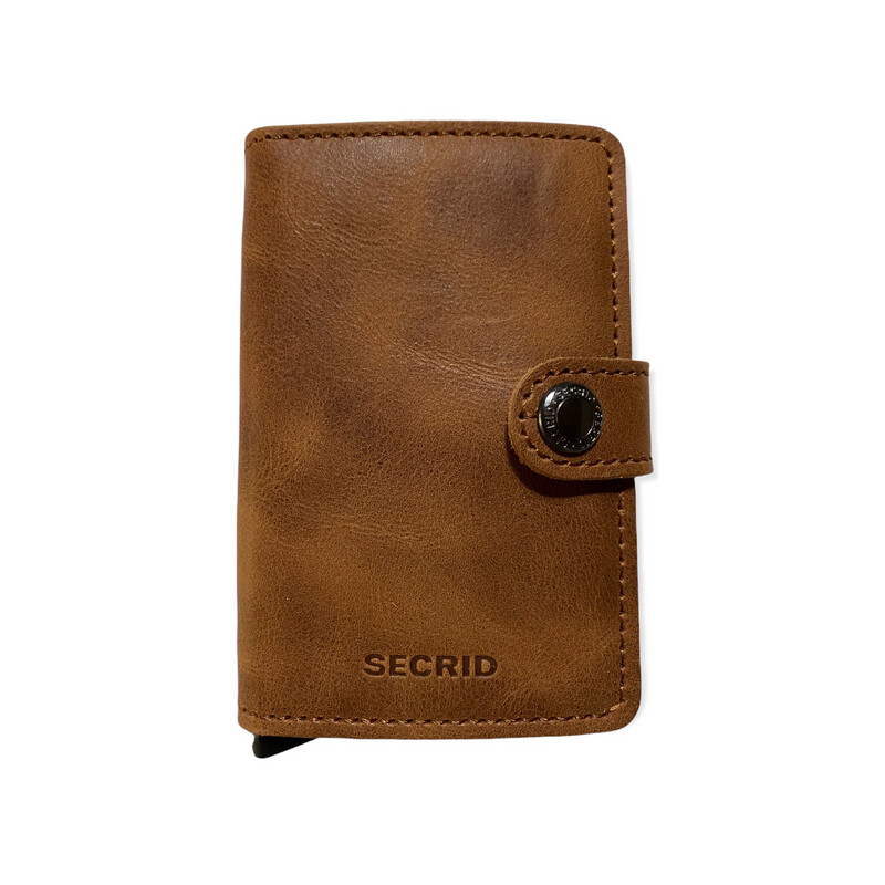 Secrid wallet, vintage cognac, Chaîne laser etching