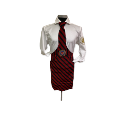 Tie-Apron förkläde, svart/röd