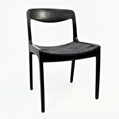 Church Chair (1956) oak onyx paper cord black